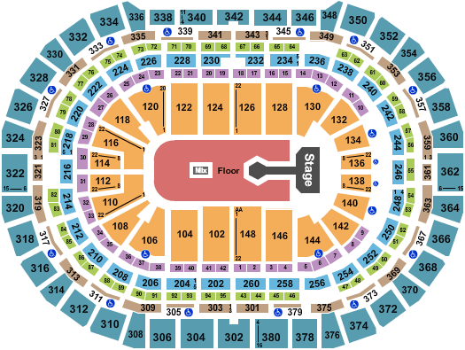 Ball Arena Ball Arena Seating Chart