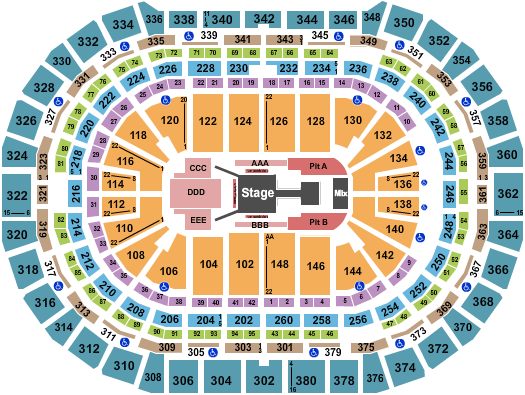 Ball Arena Ball Arena Seating Chart